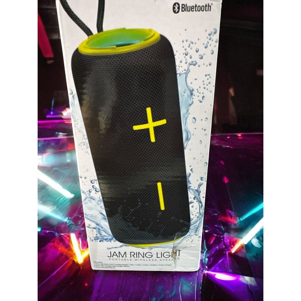 2Boom Jam Ring Light’ Bluetooth Wireless Speaker Blue Brand New Sealed!!